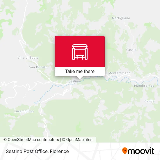 Sestino Post Office map
