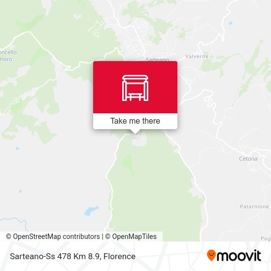 Sarteano-Ss 478 Km 8.9 map