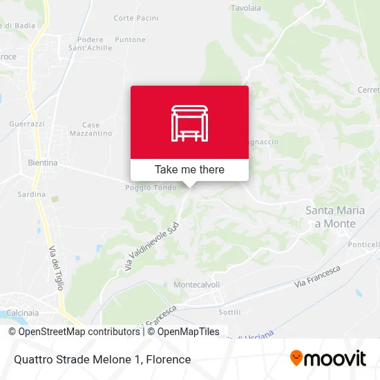 Quattro Strade Melone 1 map