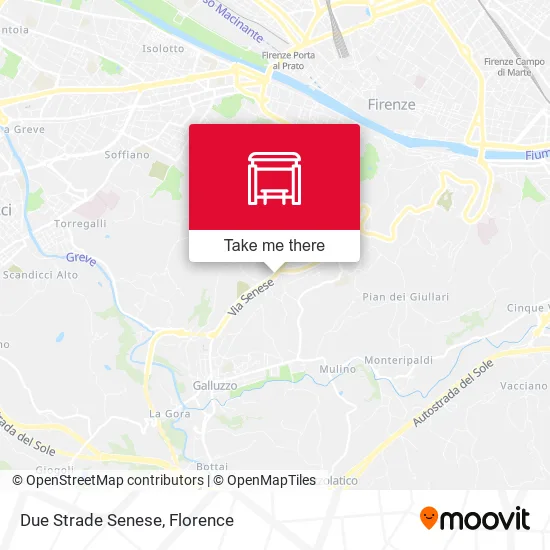 Due Strade Senese map