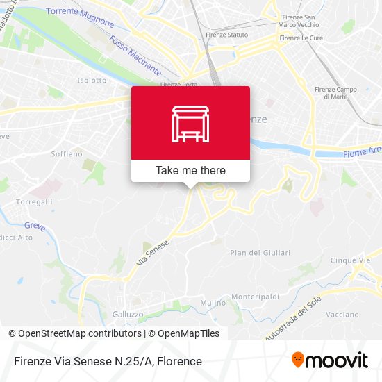 Firenze Via Senese N.25/A map