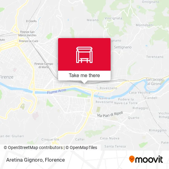 Aretina Gignoro map