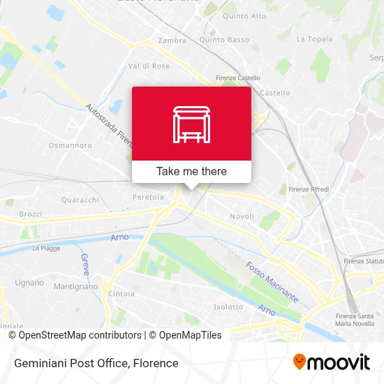 Geminiani Post Office map