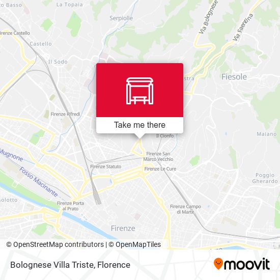 Bolognese Villa Triste map