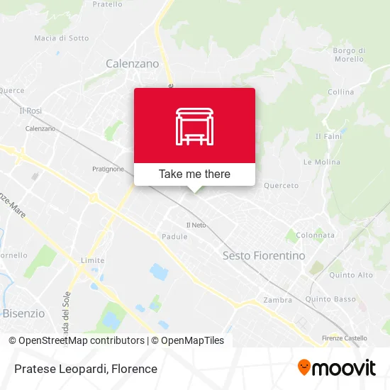 Pratese Leopardi map