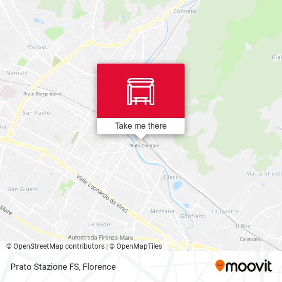 Prato Stazione FS map