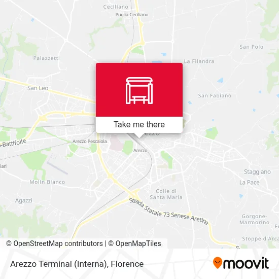 Arezzo Terminal (Interna) map