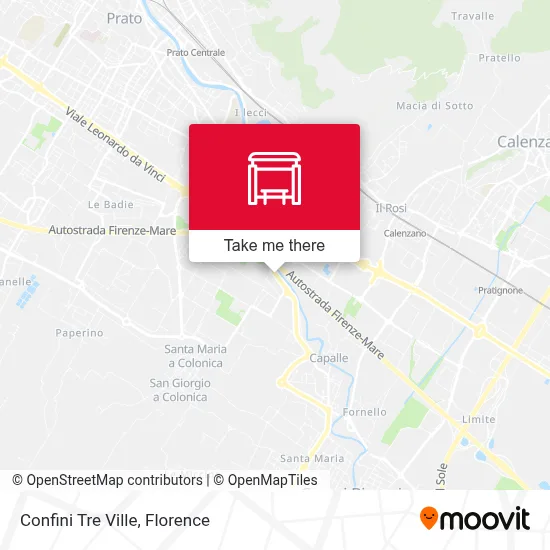 Confini Tre Ville map
