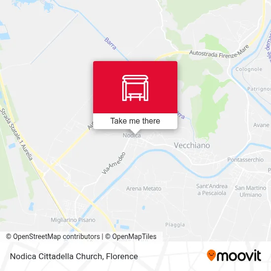 Nodica Cittadella Church map