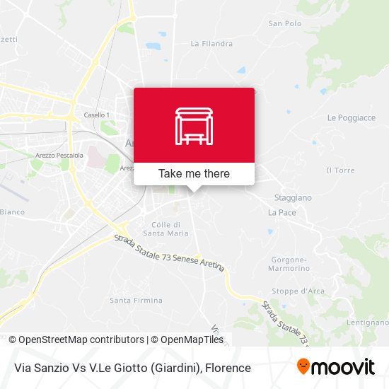 Via Sanzio Vs V.Le Giotto (Giardini) map