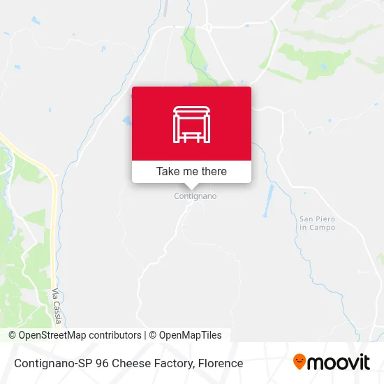 Contignano-SP 96 Cheese Factory map