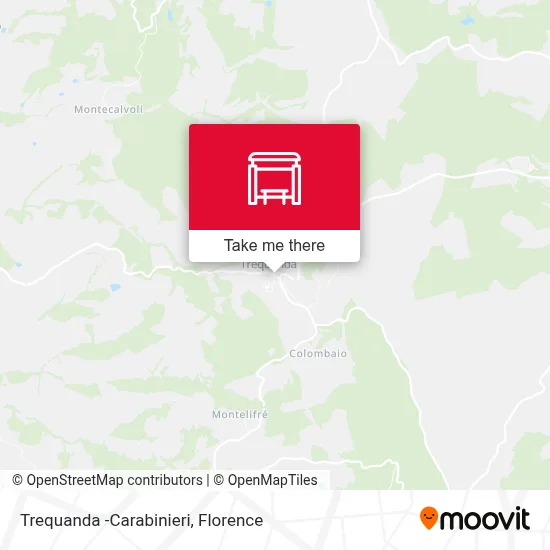 Trequanda -Carabinieri map