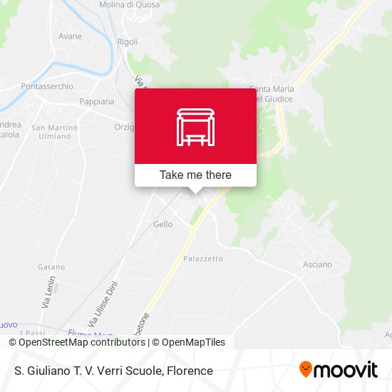 S. Giuliano T. V. Verri Scuole map