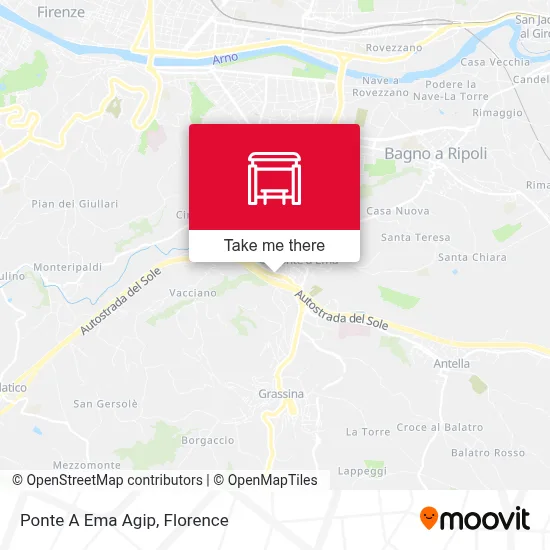 Ponte A Ema Agip map