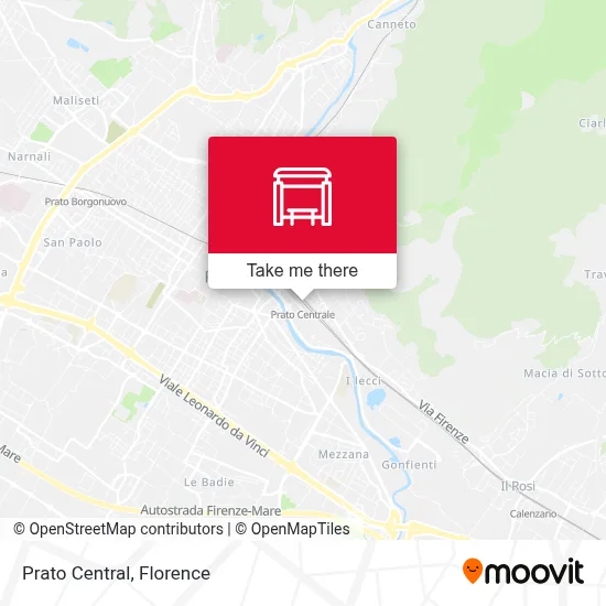Prato Central map