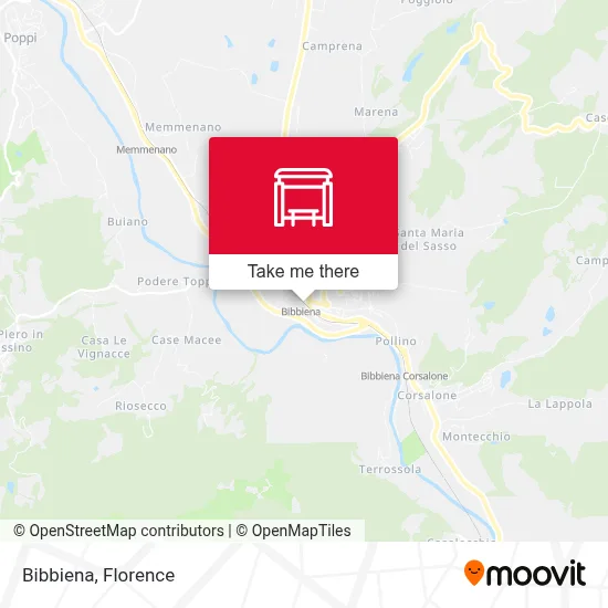 Bibbiena map