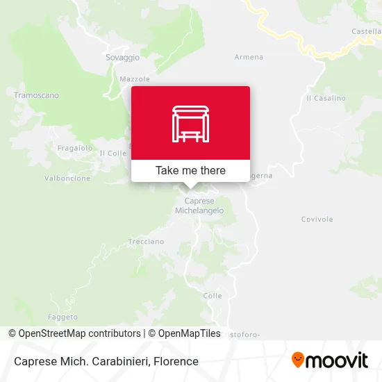 Caprese Mich. Carabinieri map