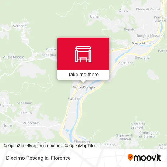 Diecimo-Pescaglia map