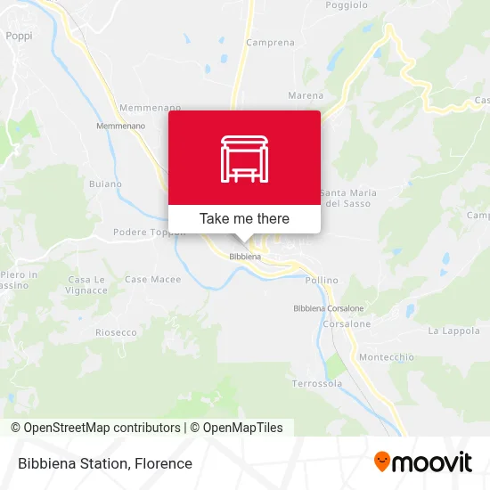 Bibbiena Station map