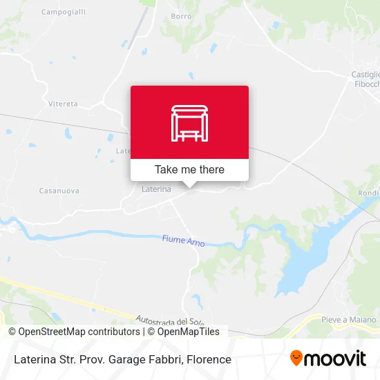 Laterina Str. Prov. Garage Fabbri map
