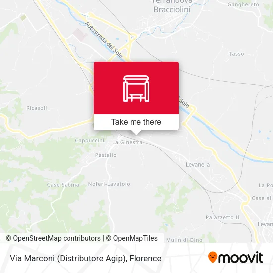 Via Marconi (Distributore Agip) map