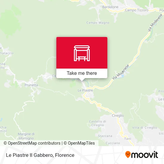 Le Piastre Il Gabbero map