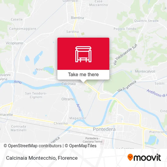 Calcinaia Montecchio map