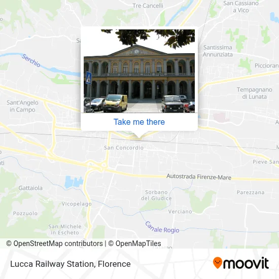 Lucca Railway Station map