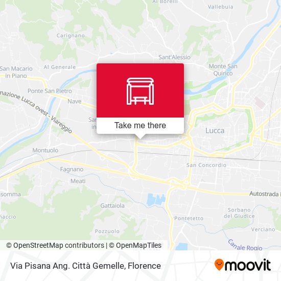 Via Pisana Ang. Città Gemelle map