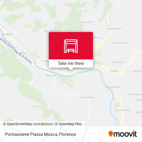 Pontassieve Piazza Mosca map
