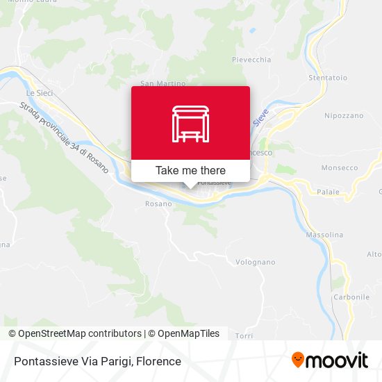 Pontassieve Via Parigi map