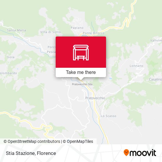 Stia Stazione map