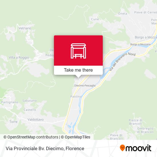 Via Provinciale Bv. Diecimo map