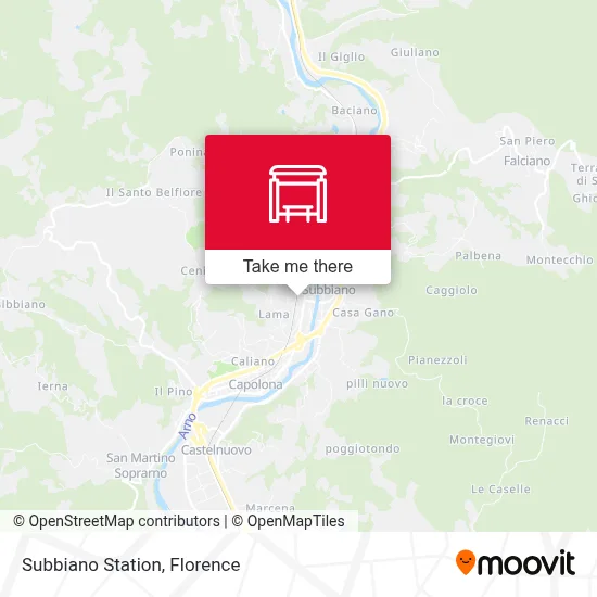 Subbiano Station map