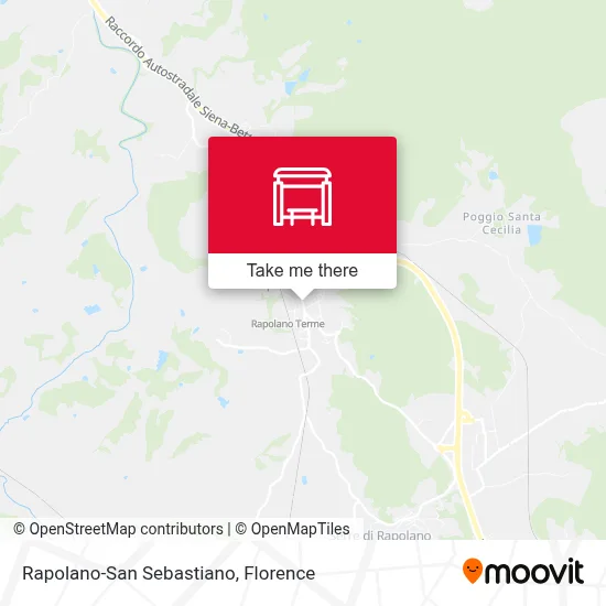 Rapolano-San Sebastiano map