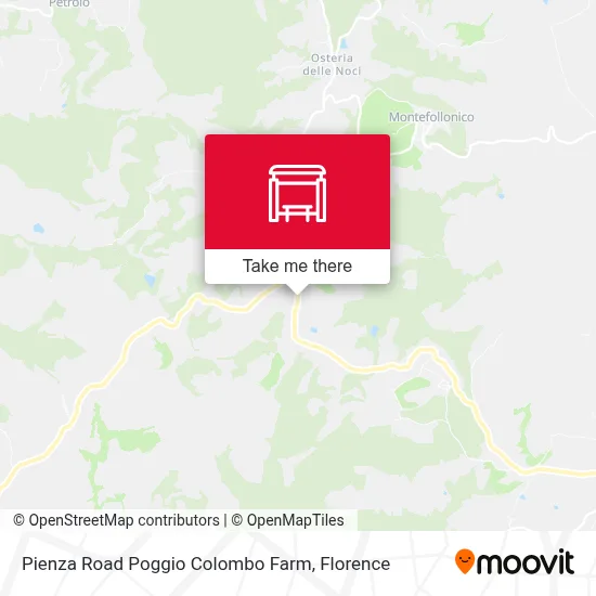Pienza Road Poggio Colombo Farm map