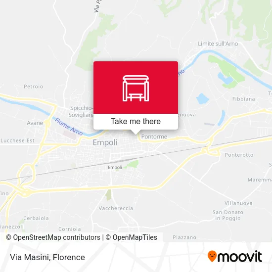 Via Masini map
