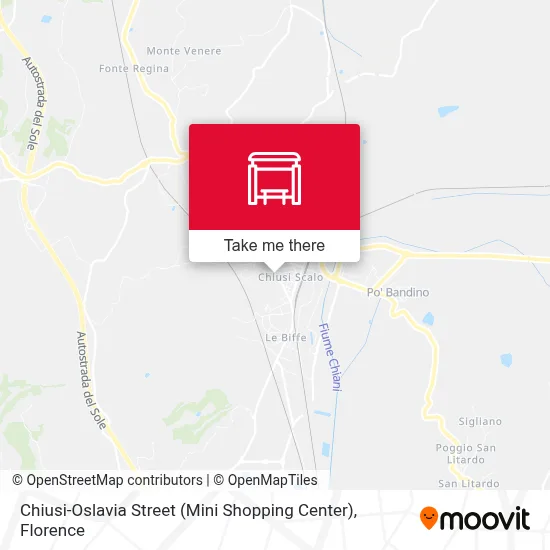 Chiusi-Oslavia Street (Mini Shopping Center) map