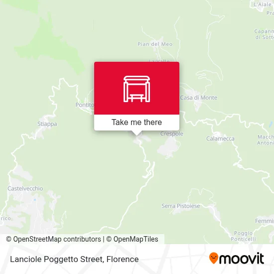 Lanciole Poggetto Street map