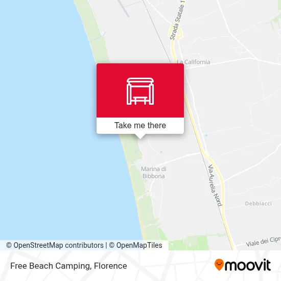 Free Beach Camping map