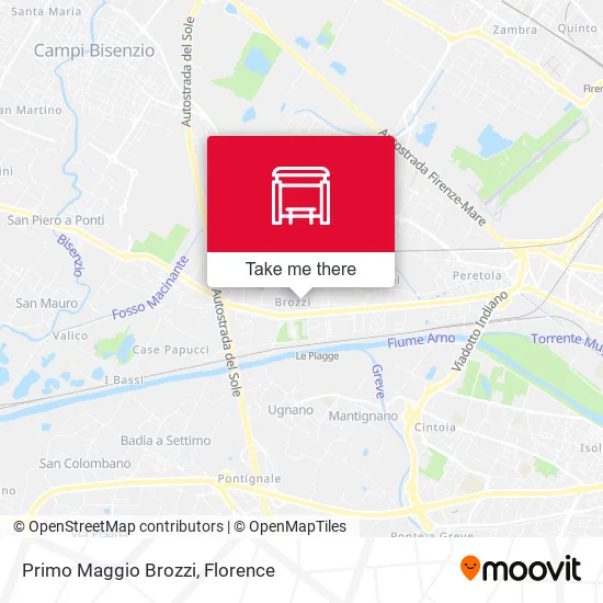 Primo Maggio Brozzi map