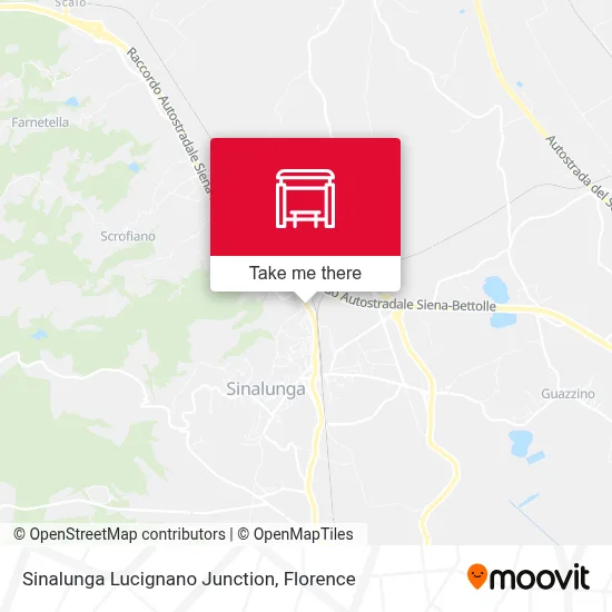 Sinalunga Lucignano Junction map