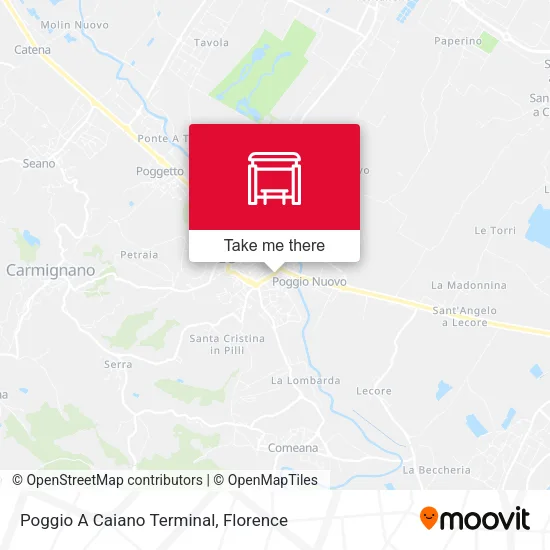 Poggio A Caiano Terminal map