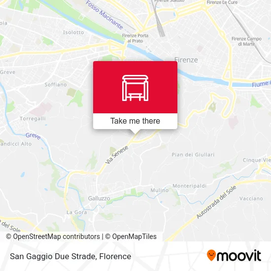 San Gaggio Due Strade map