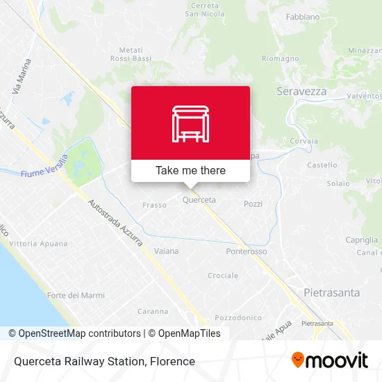 Querceta Railway Station map