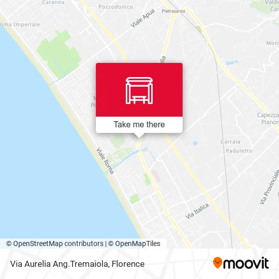 Via Aurelia Ang.Tremaiola map