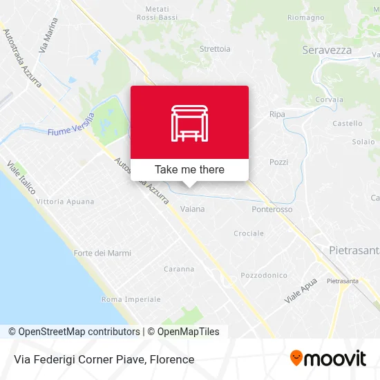 Via Federigi Corner Piave map