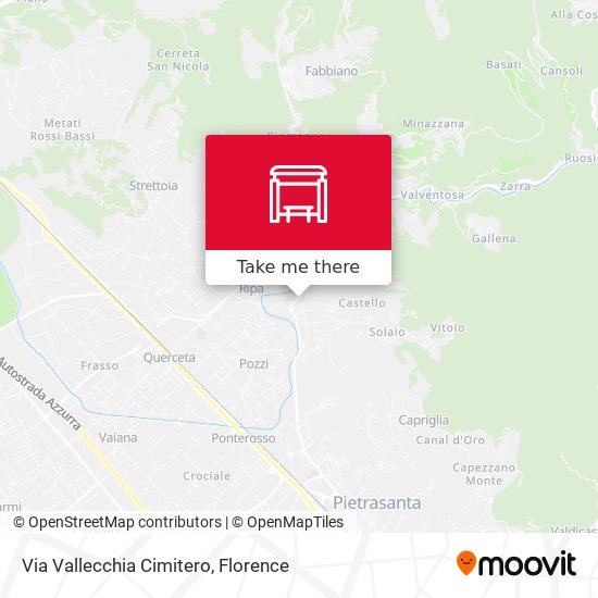 Via Vallecchia Cimitero map