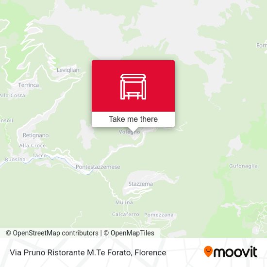 Via Pruno Ristorante M.Te Forato map