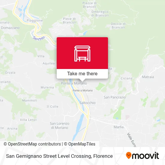 San Gemignano Street Level Crossing map